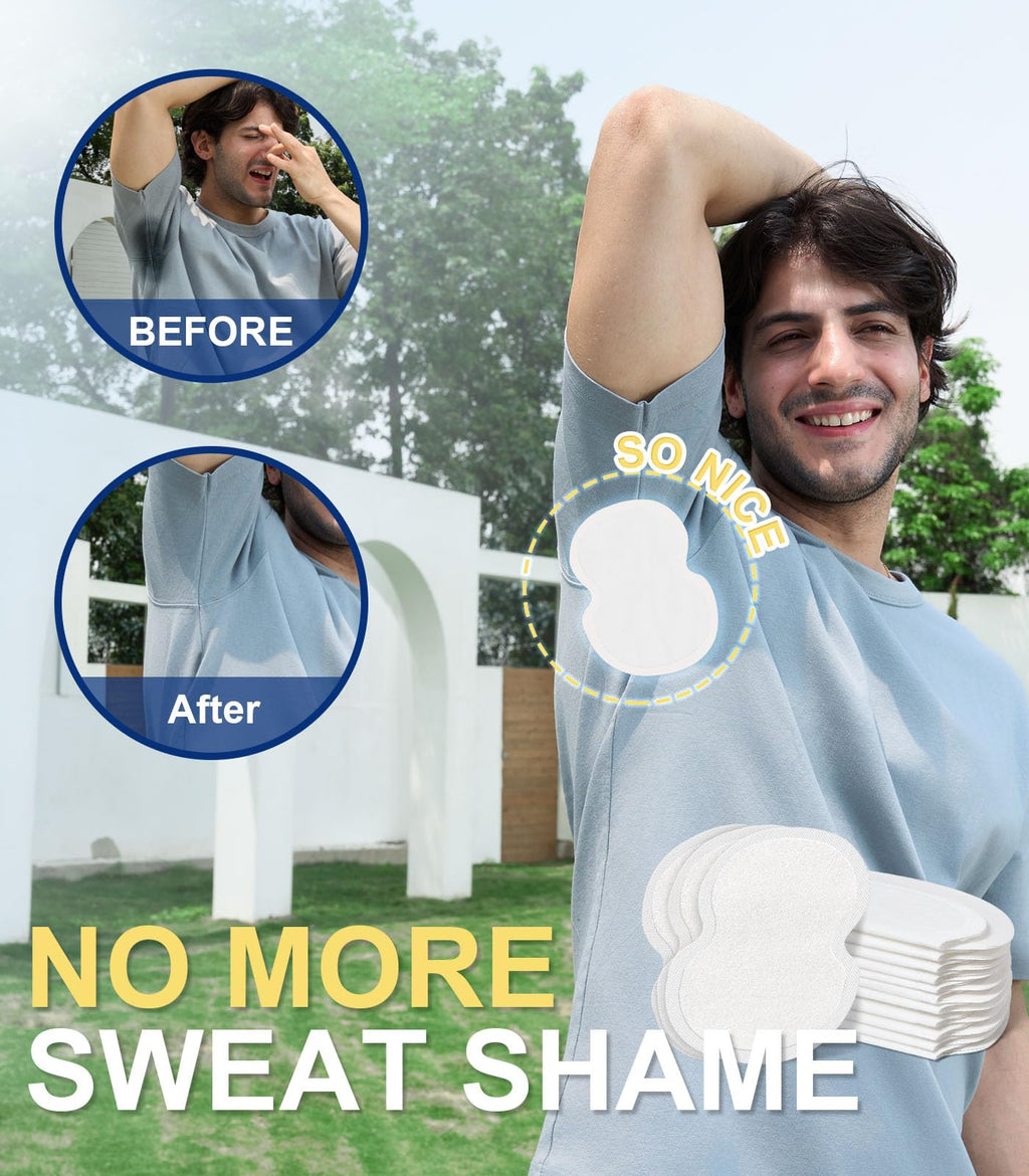 Aoeoun Underarm Sweat Pads – Premium 100 PCS, Invisible, Extra Adhesive, For Men & Women