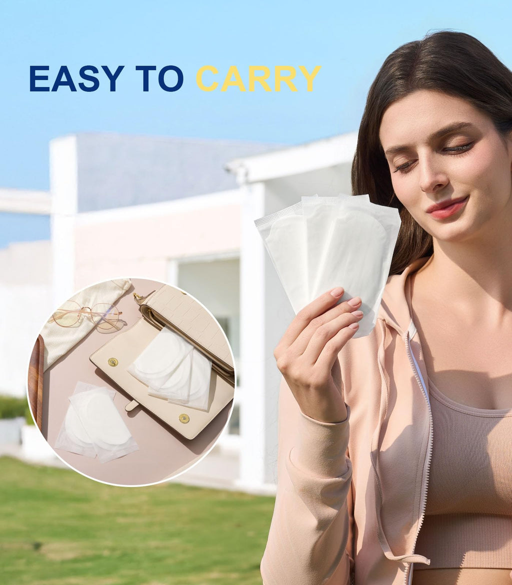 Aoeoun Underarm Sweat Pads – Premium 100 PCS, Invisible, Extra Adhesive, For Men & Women