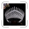 Aoligrace Luxury Wedding Crown – 5A Cubic Zirconia Tall Princess Tiara