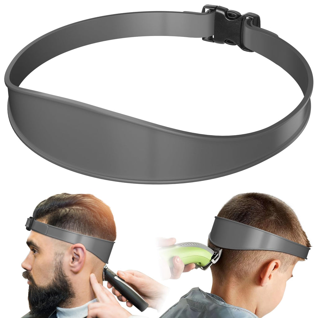 AOMGD Adjustable Hair Trimming Guide & Neckline Shaving Template – DIY Self-Haircut System (Grey)