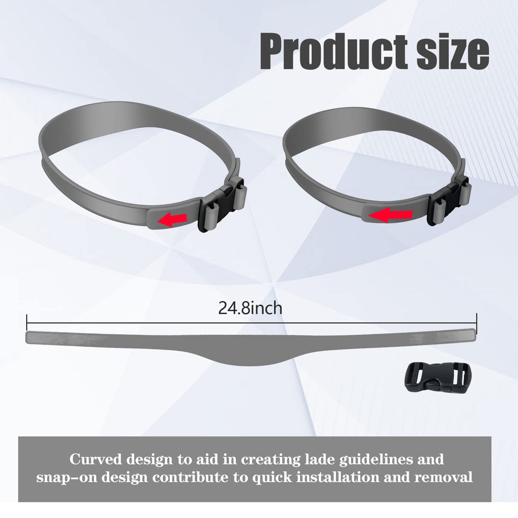 AOMGD Adjustable Hair Trimming Guide & Neckline Shaving Template – DIY Self-Haircut System (Grey)