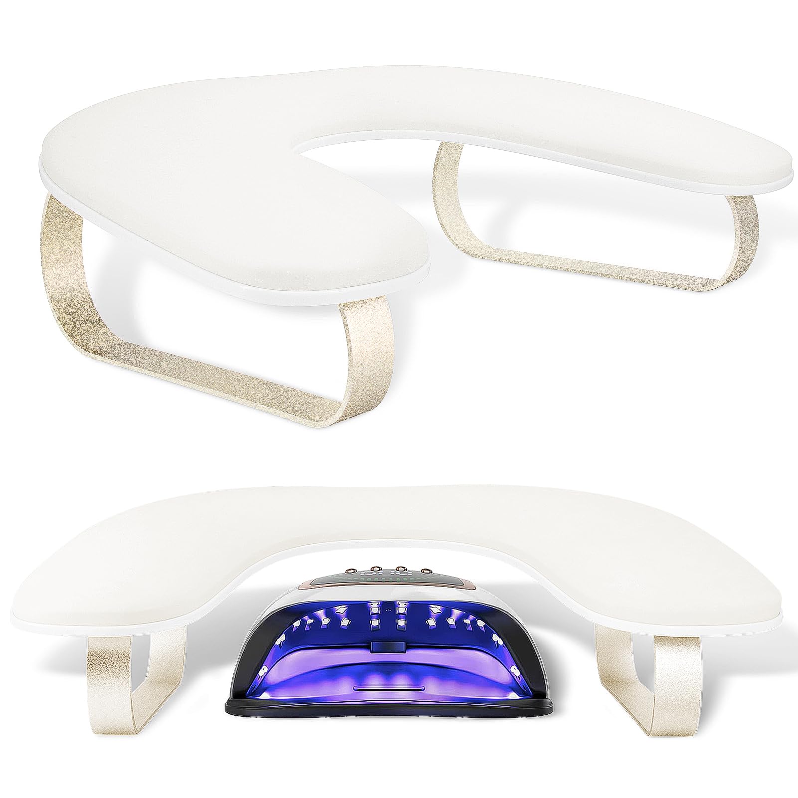 AONOLOVO Arm Rest for Nails – 10° U-Shaped Stand with Aluminum Alloy Holder