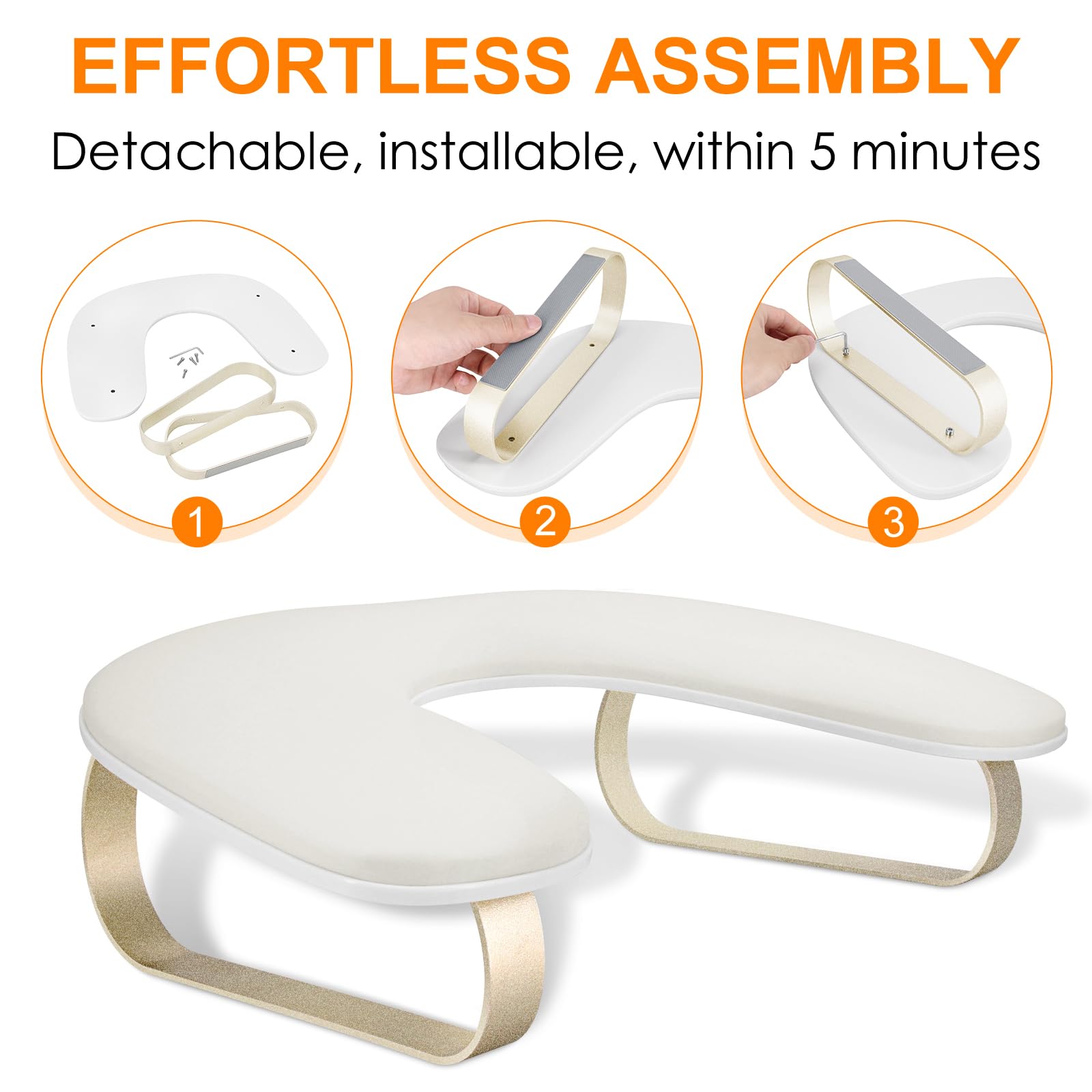 AONOLOVO Arm Rest for Nails – 10° U-Shaped Stand with Aluminum Alloy Holder