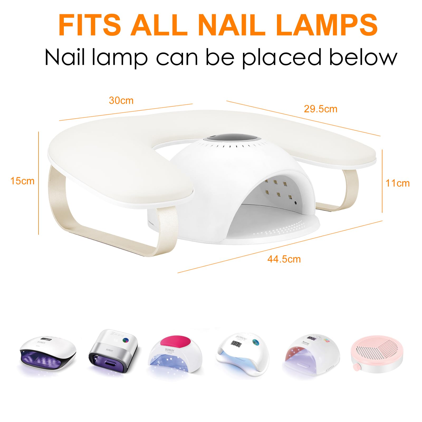AONOLOVO Arm Rest for Nails – 10° U-Shaped Stand with Aluminum Alloy Holder