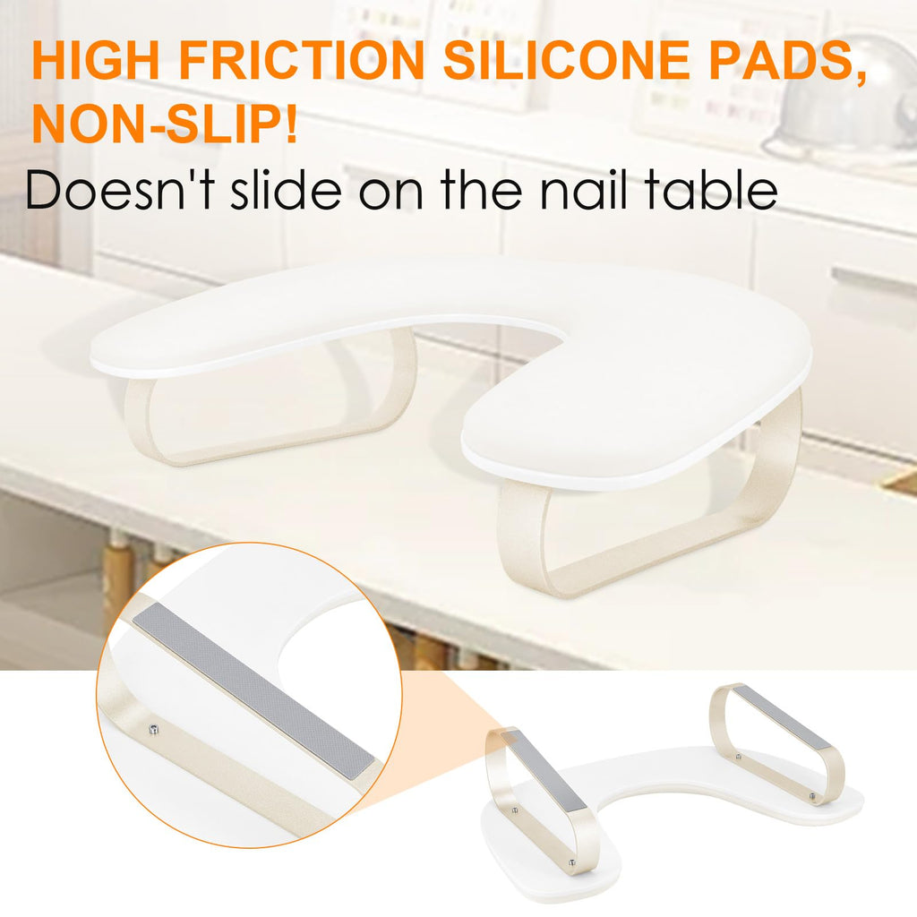 AONOLOVO Arm Rest for Nails – 10° U-Shaped Stand with Aluminum Alloy Holder
