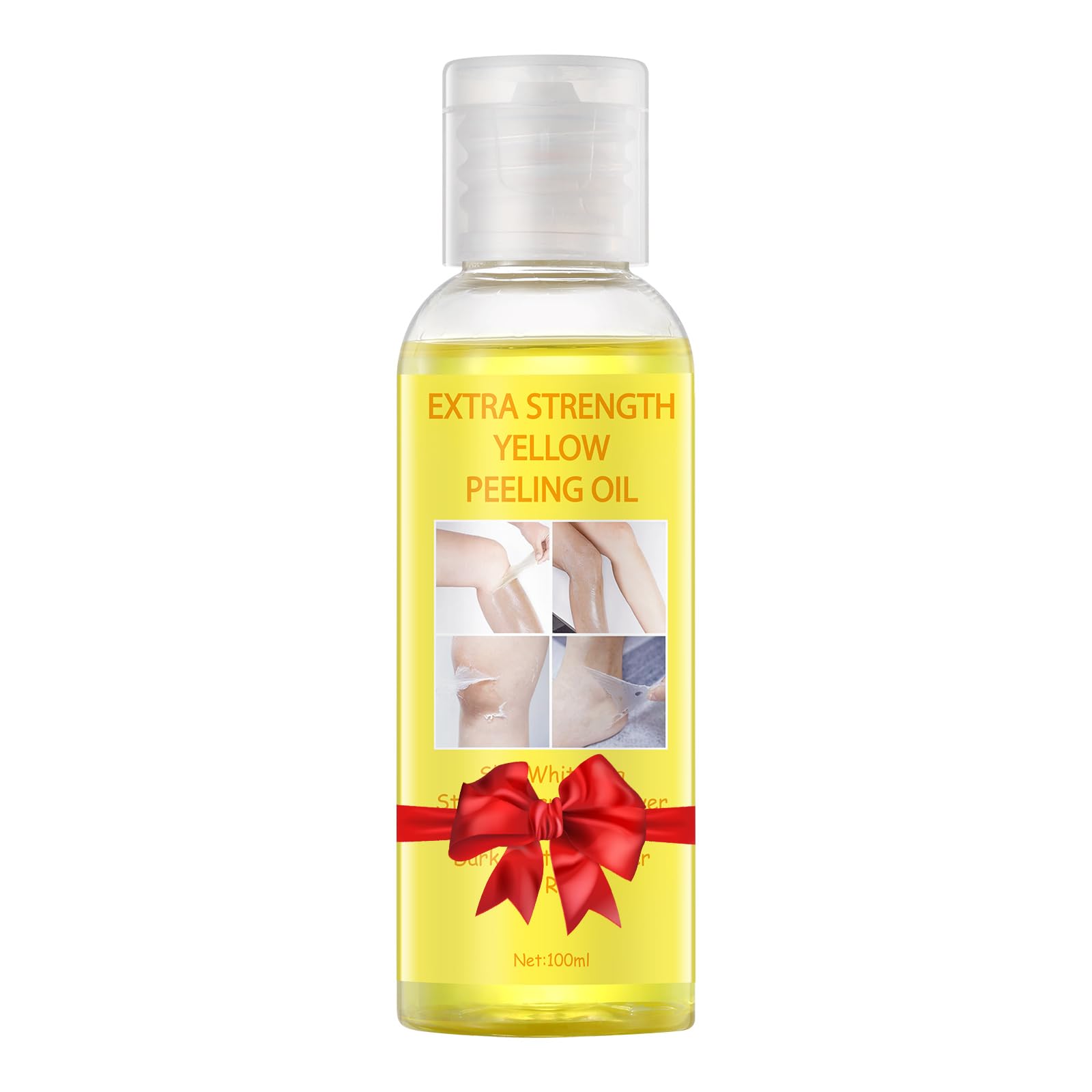 AOPEIBOTO Yellow Peeling Oil for Dark Skin — Extra Strong Body & Hand Exfoliant, 3.38 fl oz