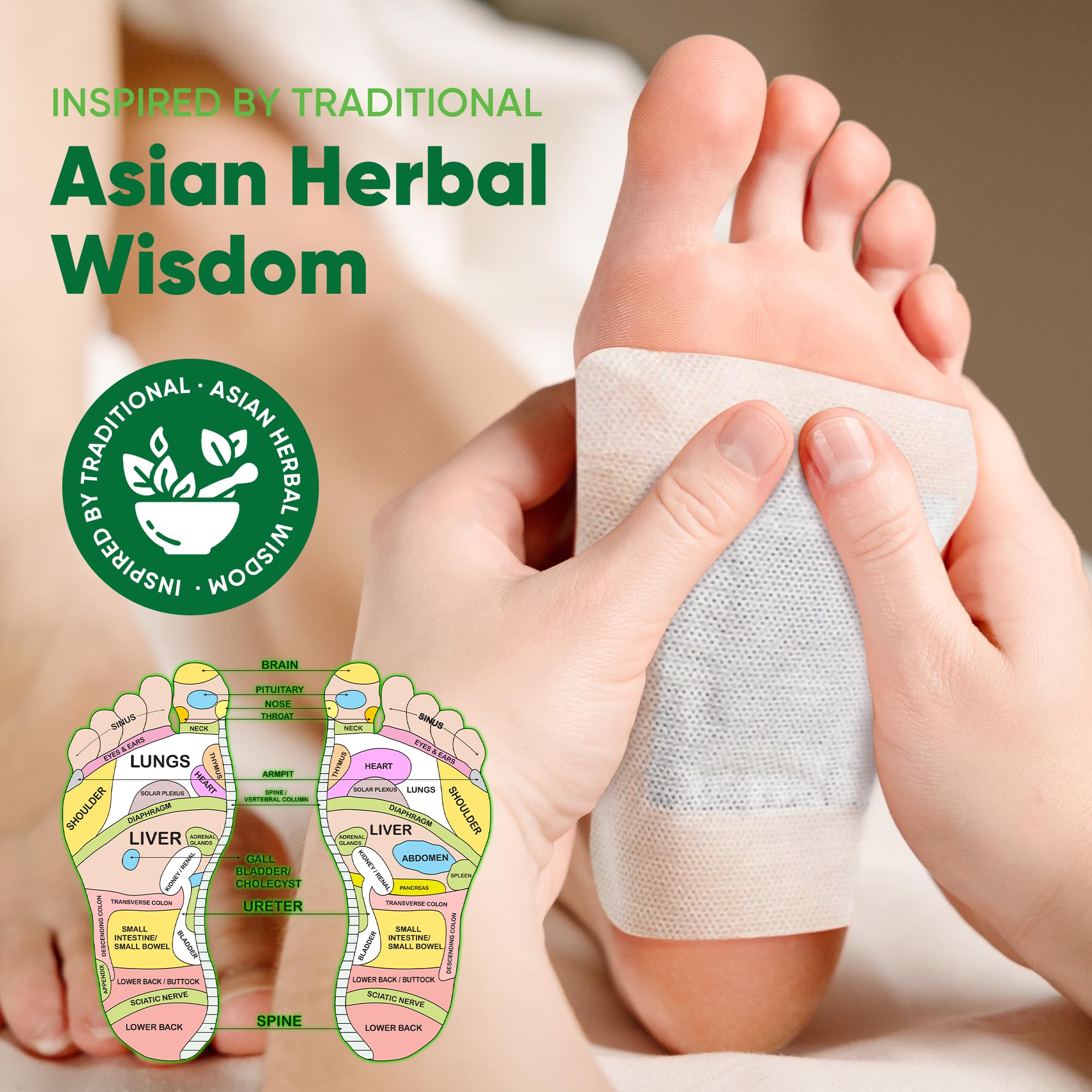 AOSORW Natural Cleansing Foot Pads – Soothing Nightly Foot Care for Relaxation and Refreshment
