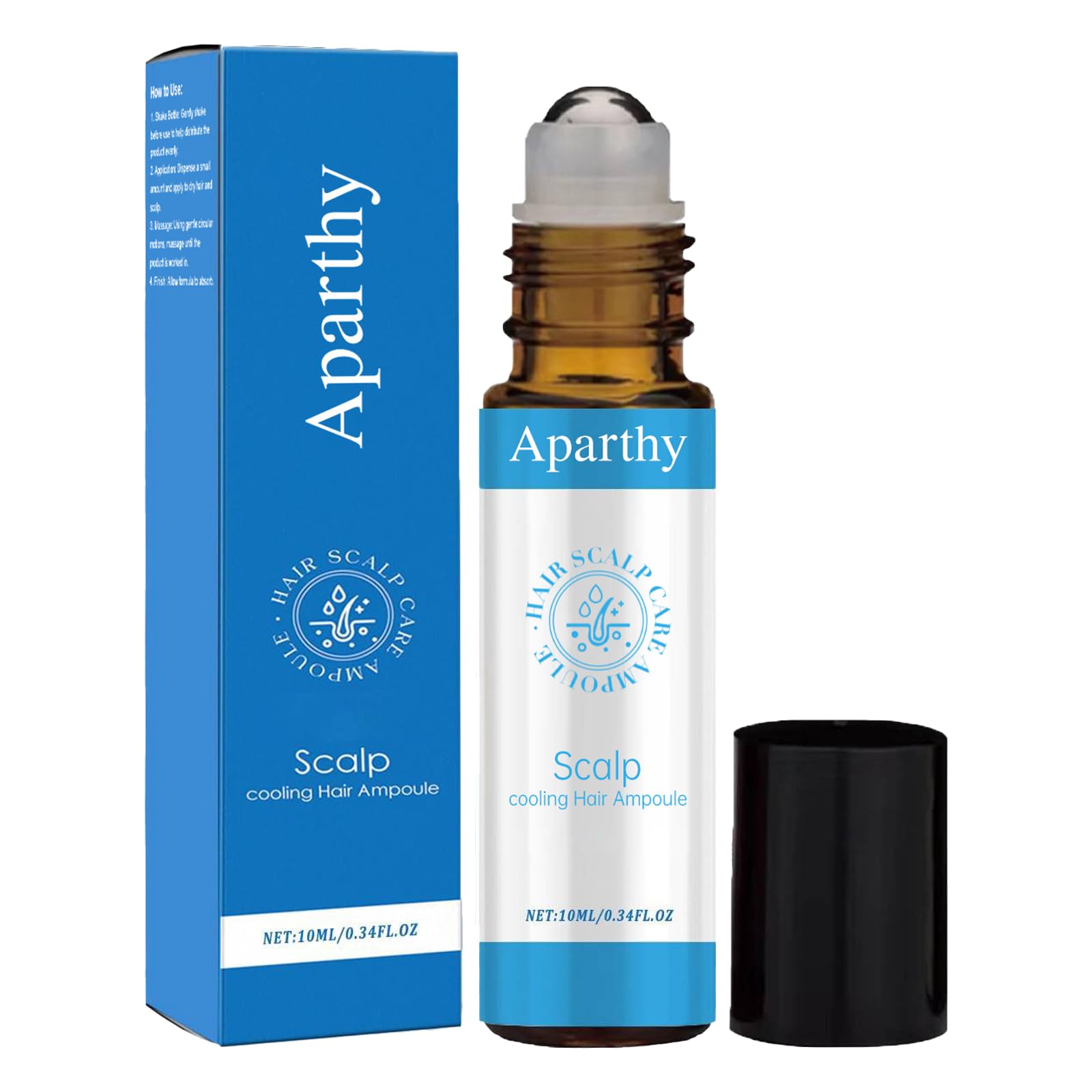 Aparthy Hair Growth Serum Roll On – Rosemary & Menthol, For Women & Men, 0.35 oz (10 ml)