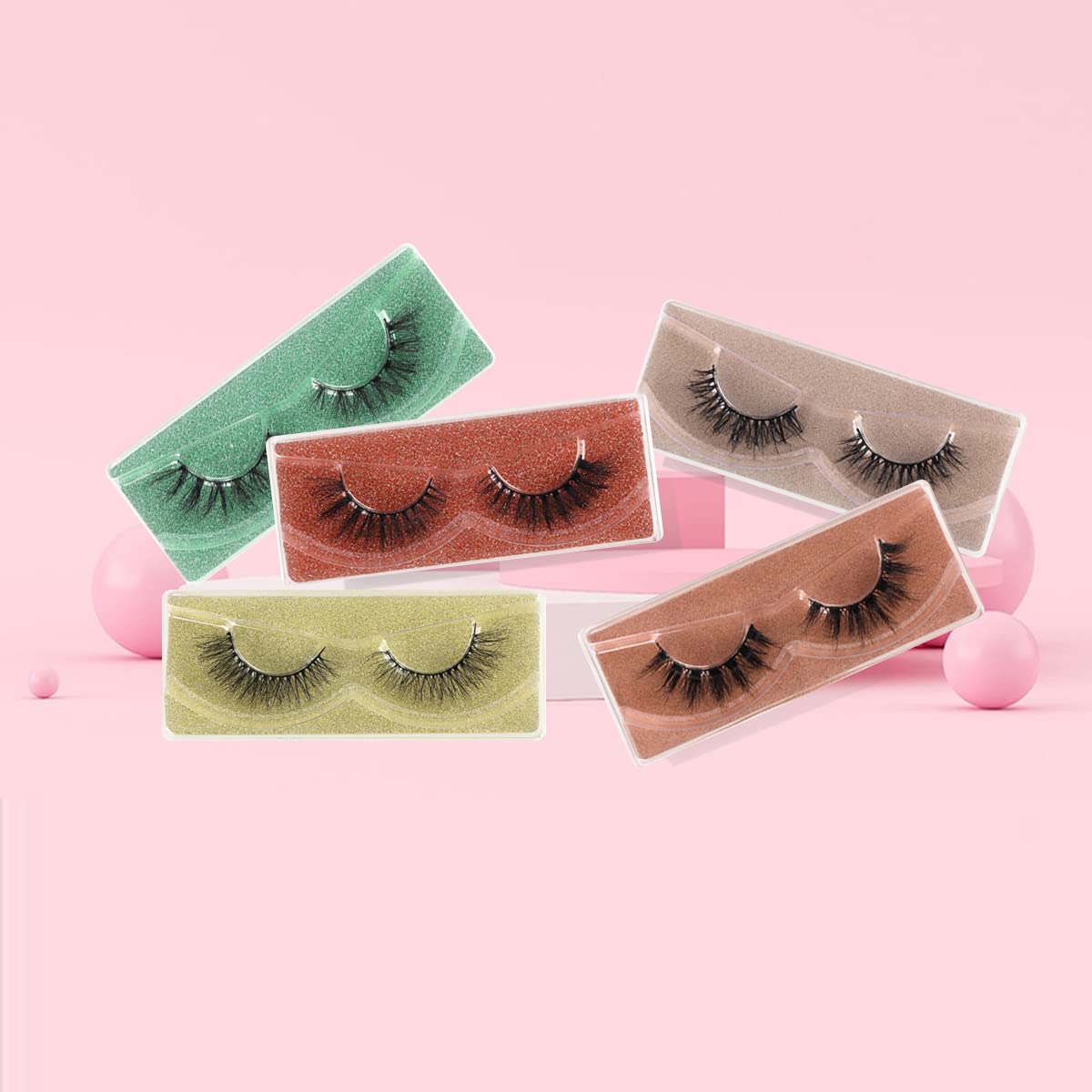 APCYUST Lashes Bulk – 30 Pairs, 5 Styles, Faux Mink Eyelashes (15mm/16mm) Wholesale