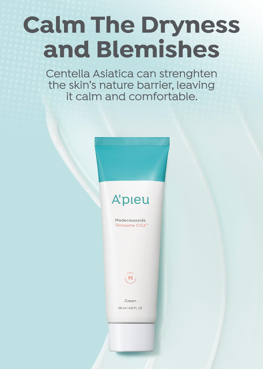 A'PIEU Madecassoside Tetrasome Cica Cream 4.06 oz – Calming Hydration & Barrier Support