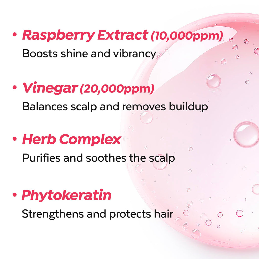 A’PIEU Raspberry Hair Vinegar Rinse – Scalp Cleanse & pH-Balanced Detox for Oily/Itchy Scalp (K-Beauty) 6.76 fl oz