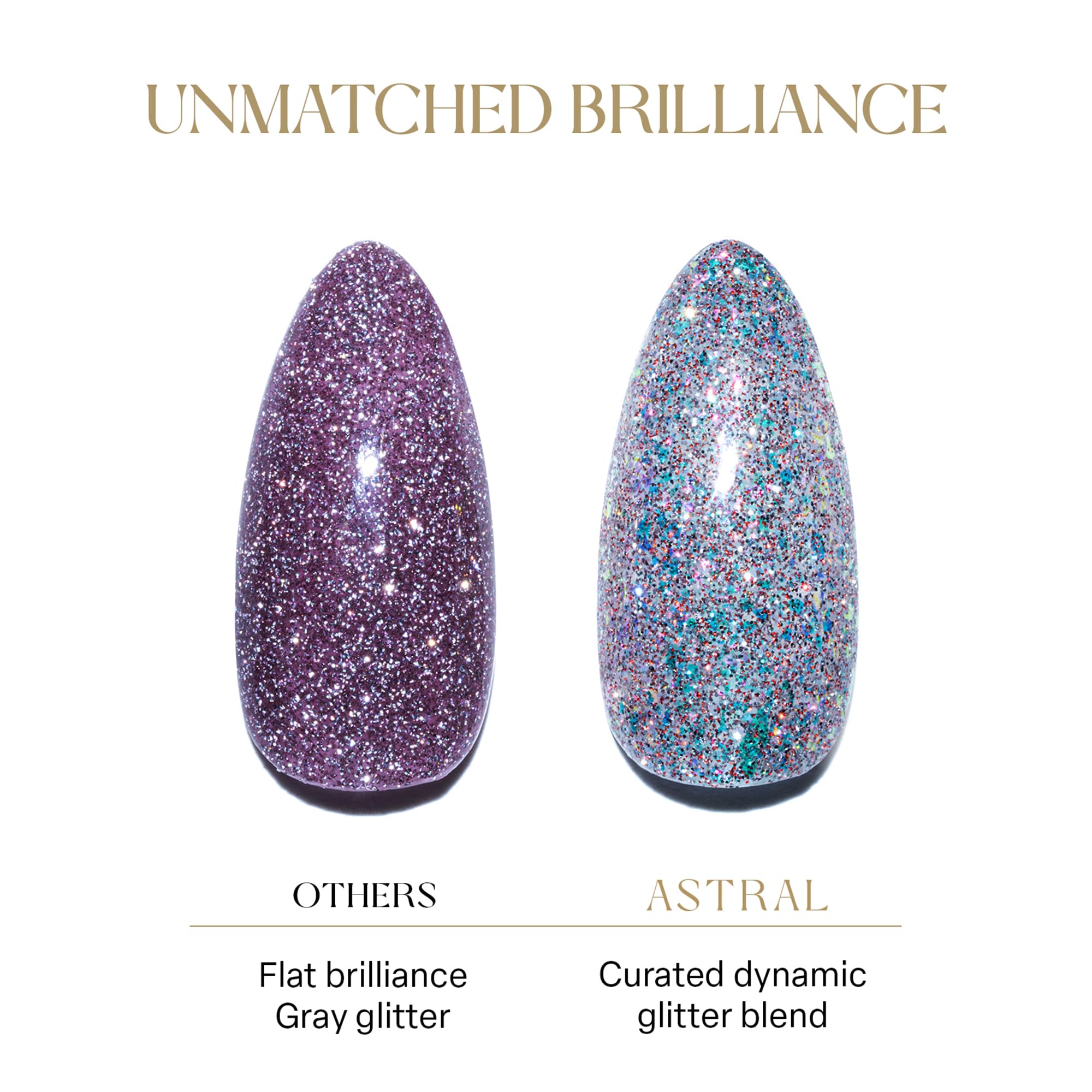 APRÉS Astral Gel Color Set – 3-Color HEMA-Free & TPO-Free Salon-Quality Nail Gel Polish Trio (Astral Flash Glitter, Set1)