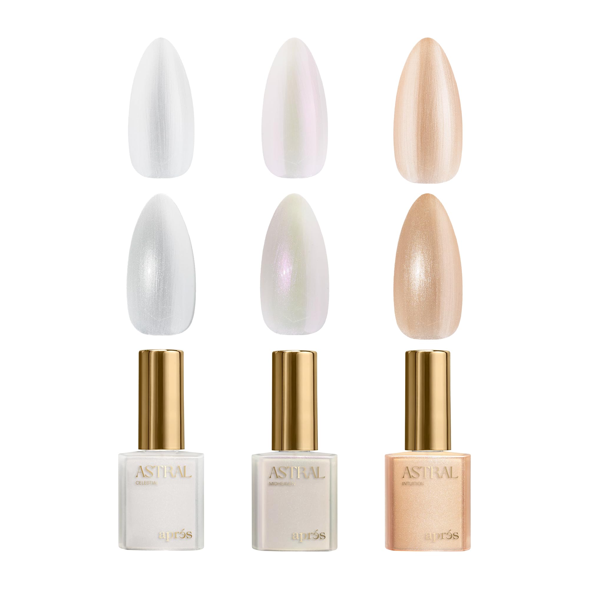 APRÉS Astral Gel Color Set 3 Colors HEMA-Free & TPO-Free – Astral Pearlescent (Set 7)