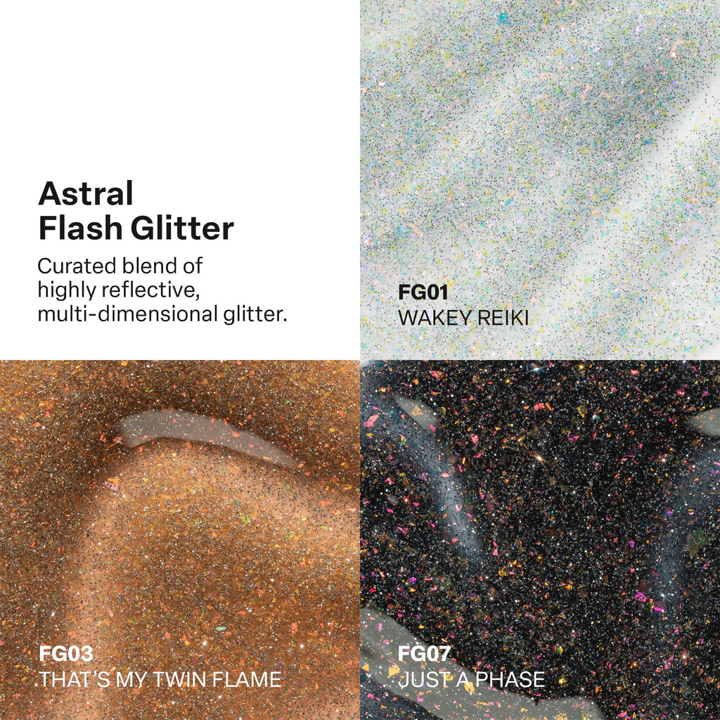 APRÉS Astral Gel Color Set – 3-Color HEMA-Free & TPO-Free Salon-Quality Nail Gel Polish Trio (Astral Flash Glitter, Set1)