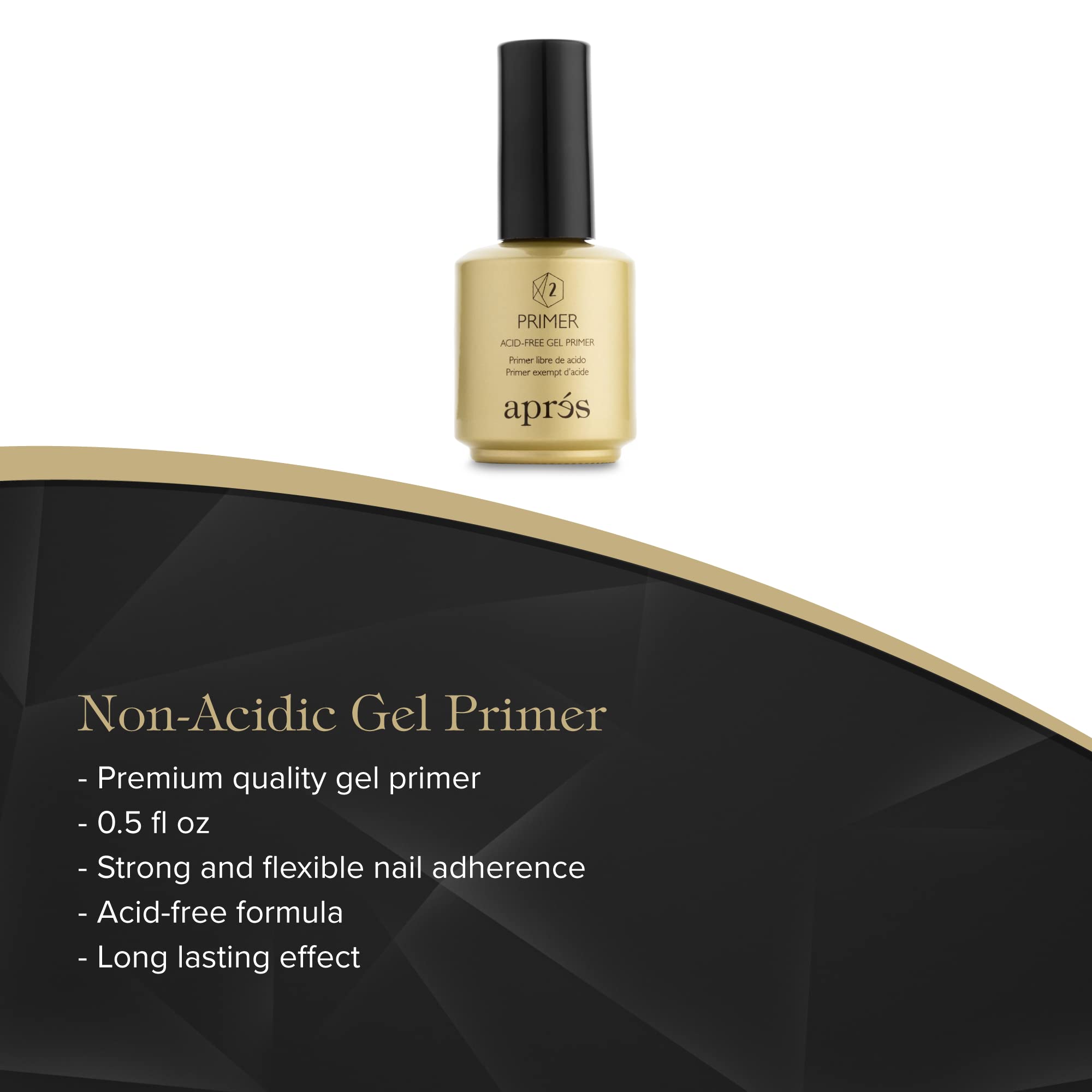 APRÉS Gel-X Professional Nail Kit – Gold Bottle pH Bonder, Acid-Free Primer & Extend Gel (15 ml each)