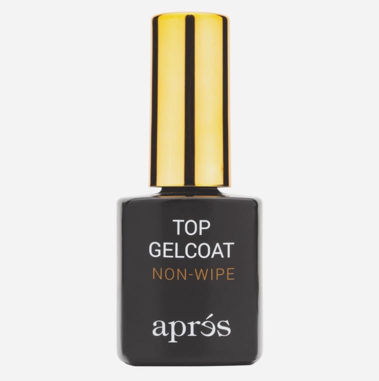 APRÉS Non-Wipe Glossy Top Gelcoat 15ml – Ultra Shine, Non-Wipe Top Coat for Gel-X, Gel-Couleur & Natural Nails