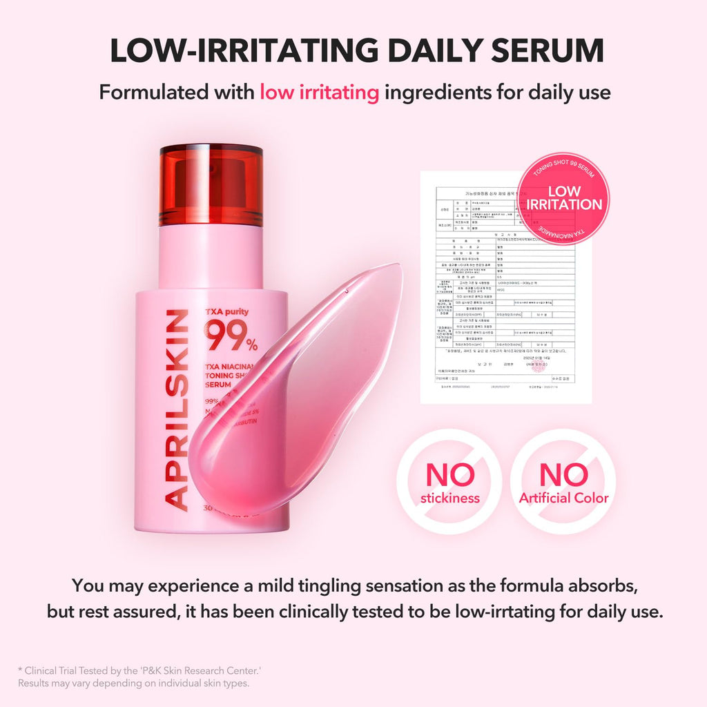 APRILSKIN TXA Niacinamide Toning Shot – 99% TXA + Niacinamide 5% | Skin Booster Serum