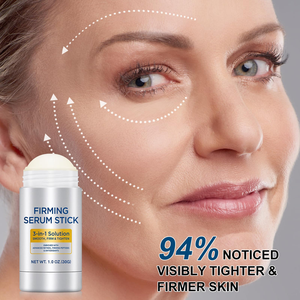 APUUFYQC Retinol Firming Serum Stick – 2-Pack, 3-in-1 Face, Neck & Jawline Tightening (2 oz)