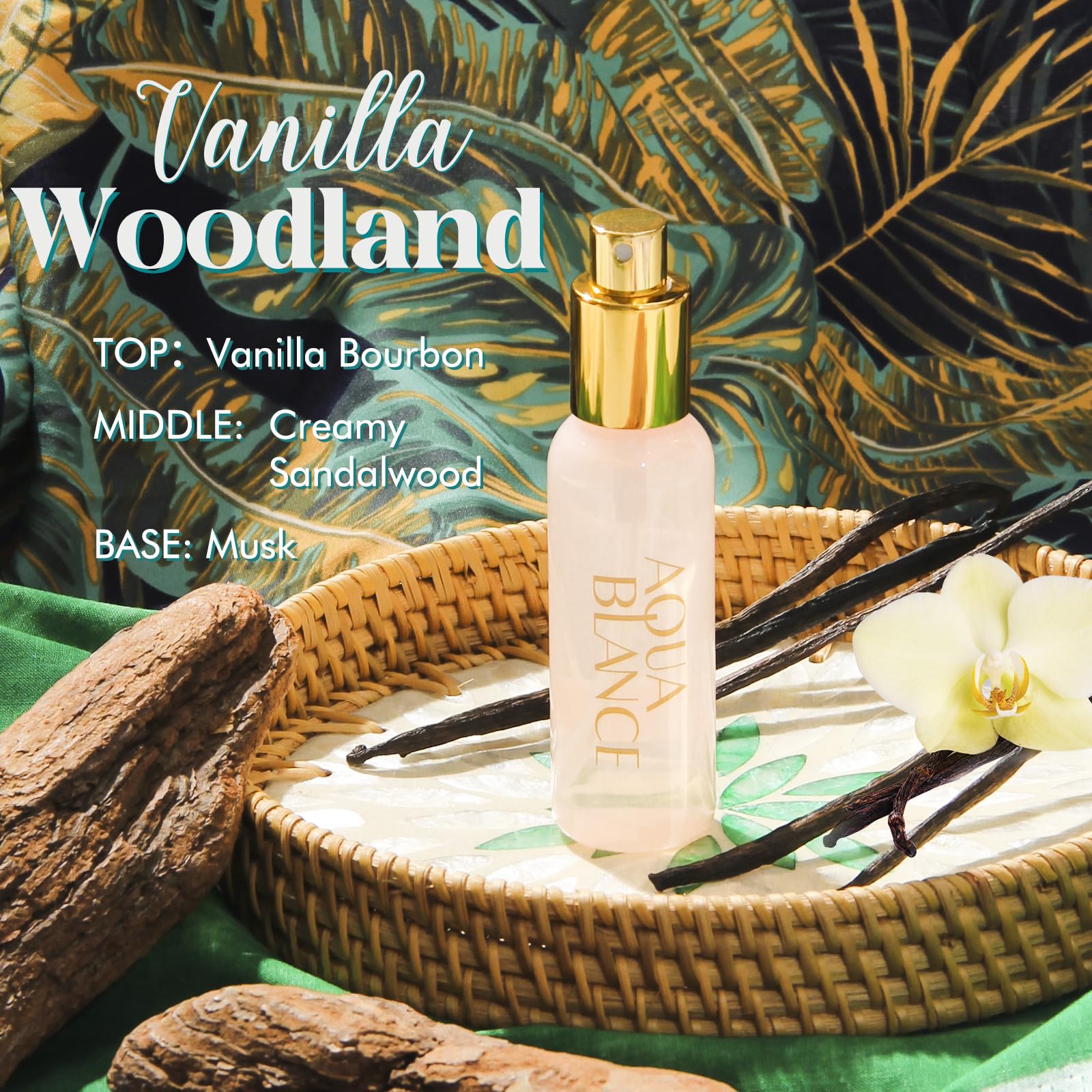 AQUA BLANCE Body Spray Set — 3 Travel-Size Scents (60ml each) Vanilla Woodland, Weekend Bliss, Floating Dreams
