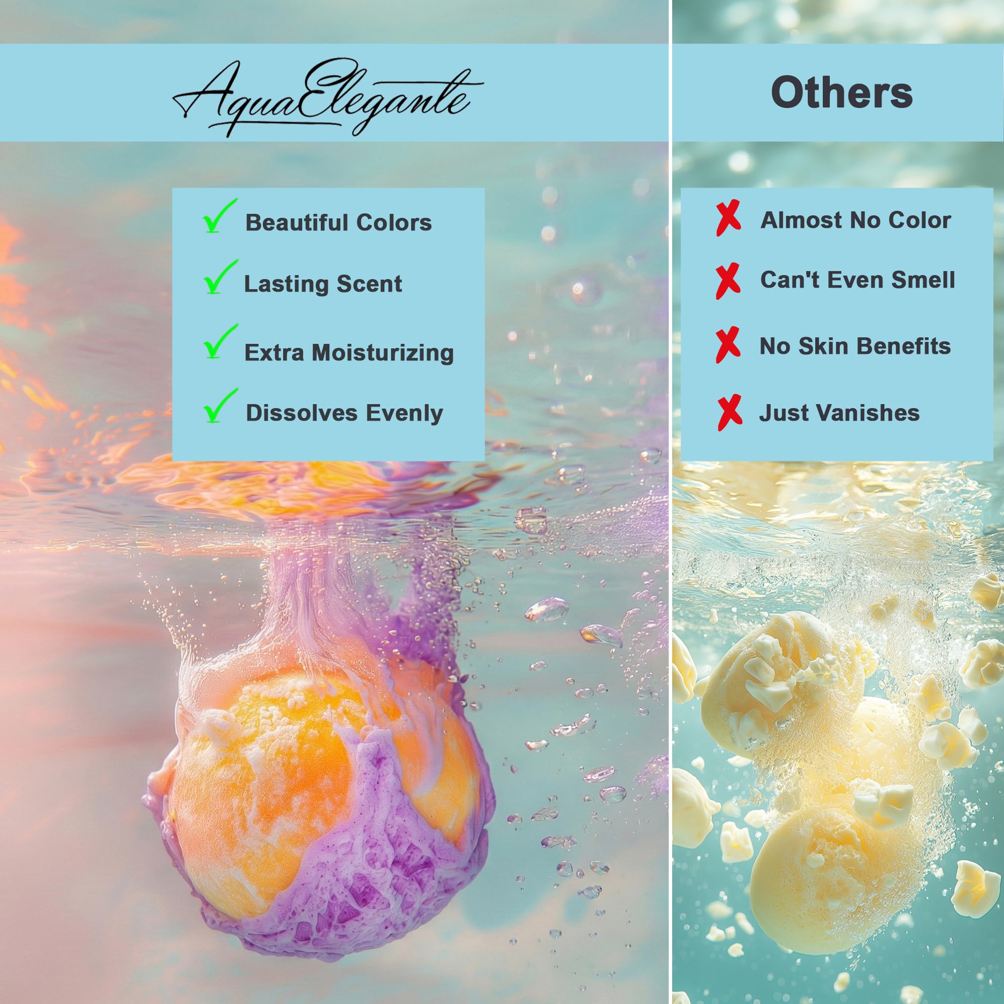Aqua Elegante Luxury Bath Bombs for Men – Gift Set of 12 with Organic Essential Oils