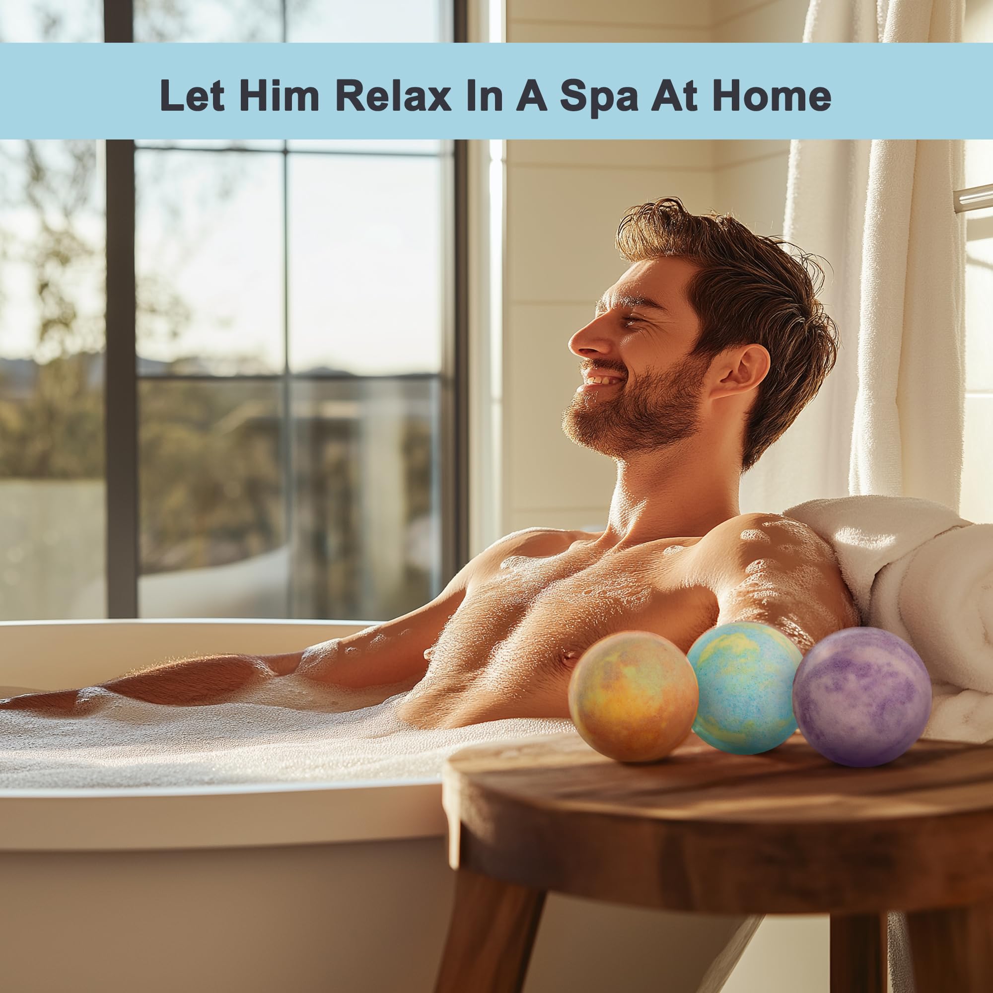 Aqua Elegante Luxury Bath Bombs for Men – Gift Set of 12 with Organic Essential Oils