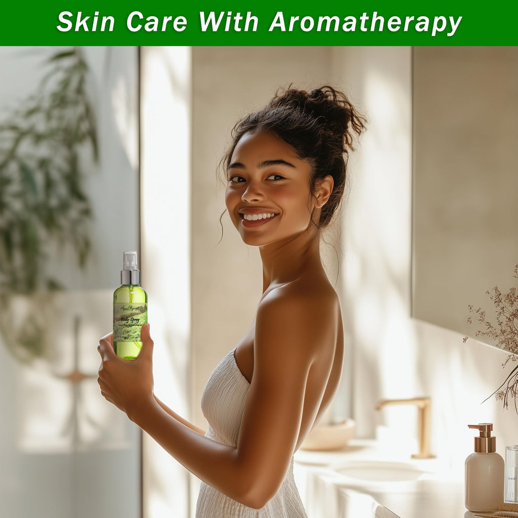 Aqua Elegante Spa Gift Baskets for Women | Luxury Green Tea & Lemongrass Bath Set