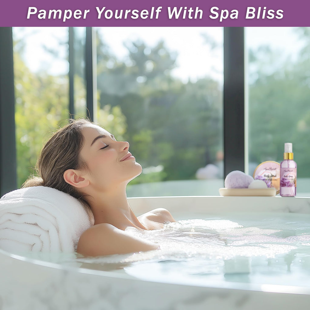 Aqua Elegante Spa Baskets for Women: Luxury Honey & Lavender Bath Set