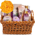 Aqua Elegante Spa Baskets for Women: Luxury Honey & Lavender Bath Set