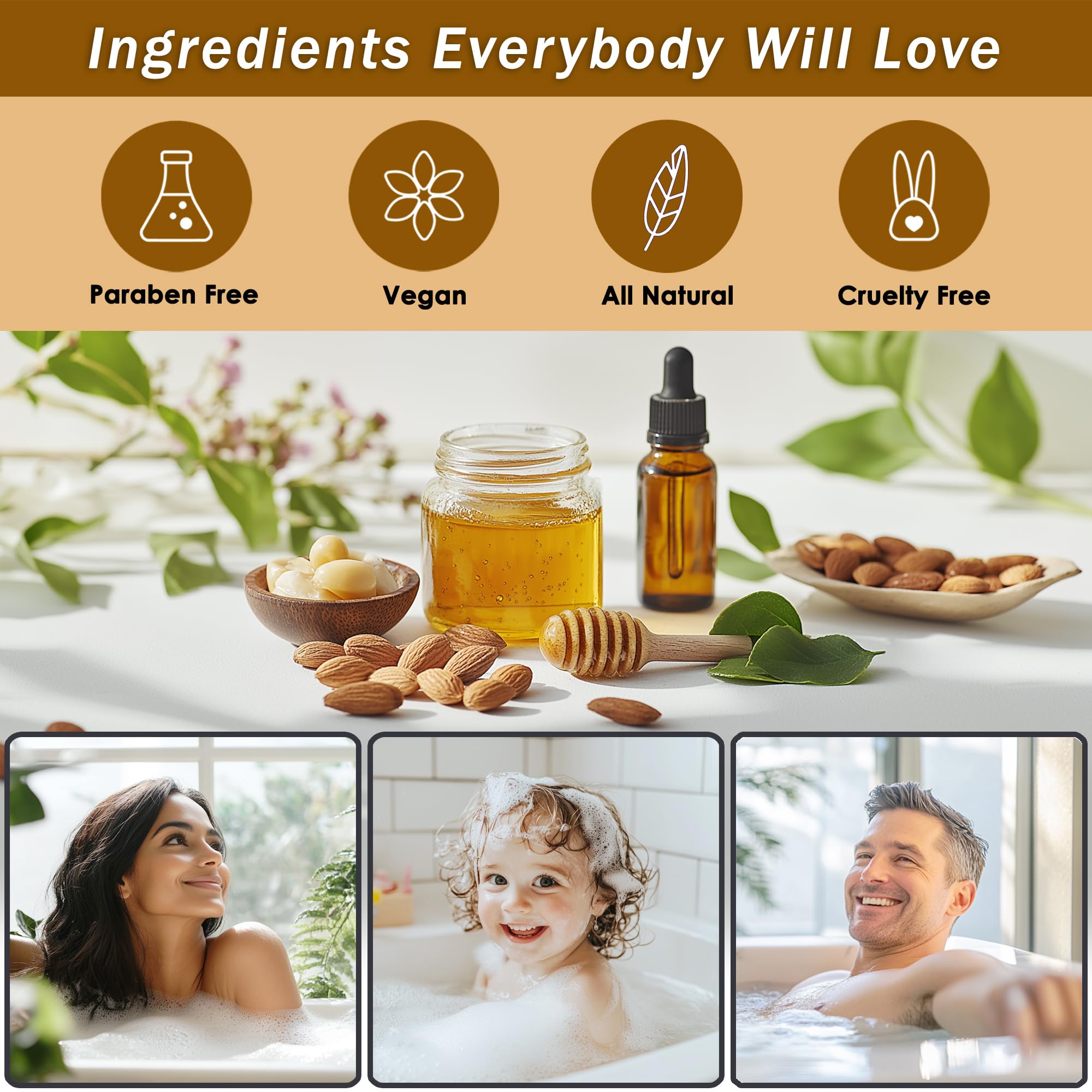 Luxury Spa Gift Baskets for Women | Aqua Elegante Honey & Almond Bath Set