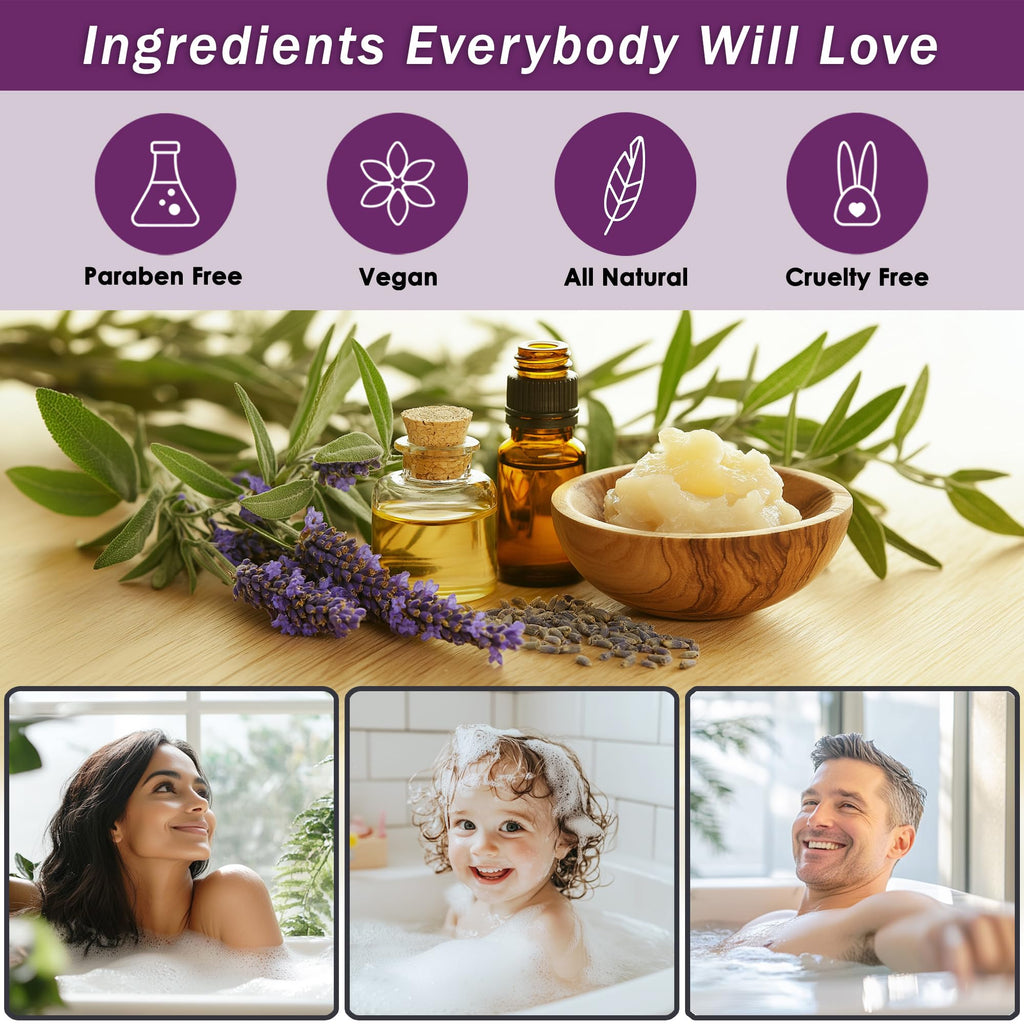 Aqua Elegante Spa Baskets for Women – Luxury Lavender & Tea Tree Bath Set