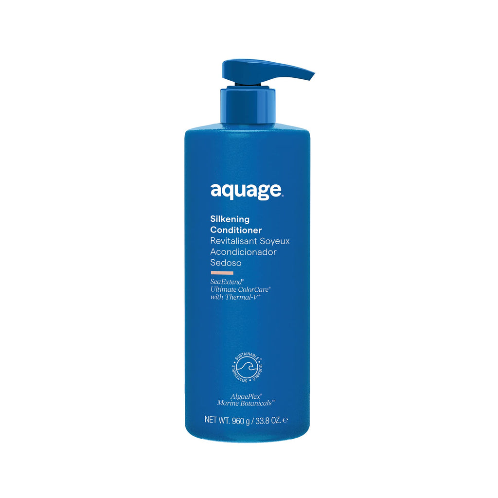 Aquage SeaExtend Silkening Conditioner | Improve Manageability & Frizz-Free Styling, 33.8 oz