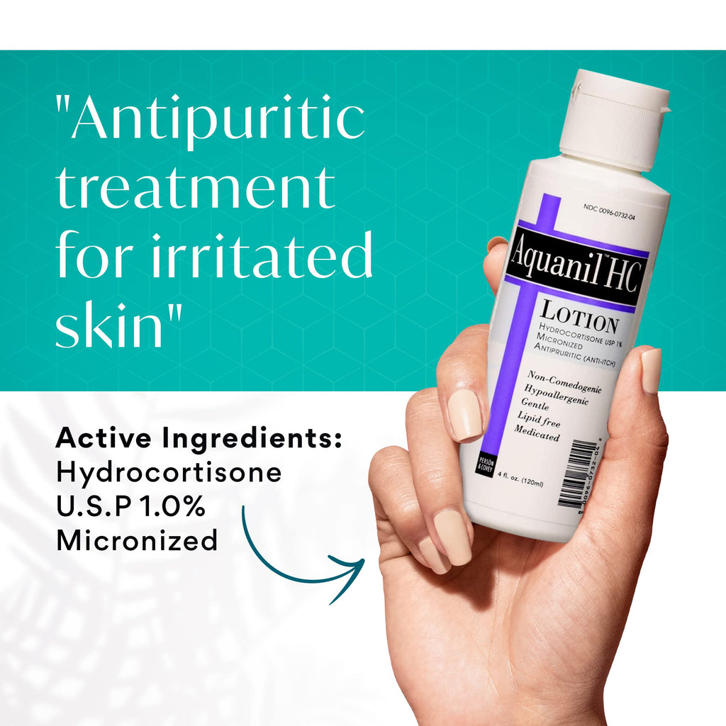 Aquanil HC Lotion – Calming Anti-Itch Body Lotion for All Skin Types (Fragrance-Free)