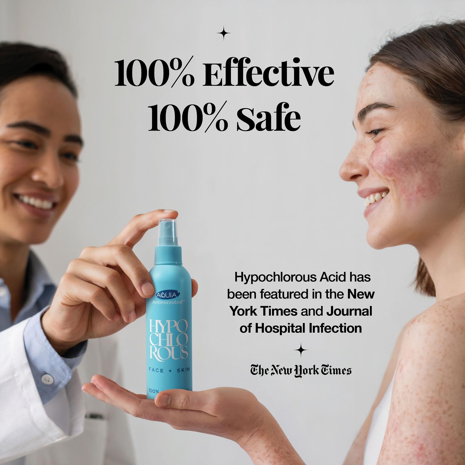 Aquia Hypochlorous Acid Spray for Face and Skin | 32oz Refill Antimicrobial Facial Cleanser