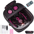 Aqvesane Collapsible Foot Bath Spa with Heat, Bubble, Remote & 3 Pedicure Attachments
