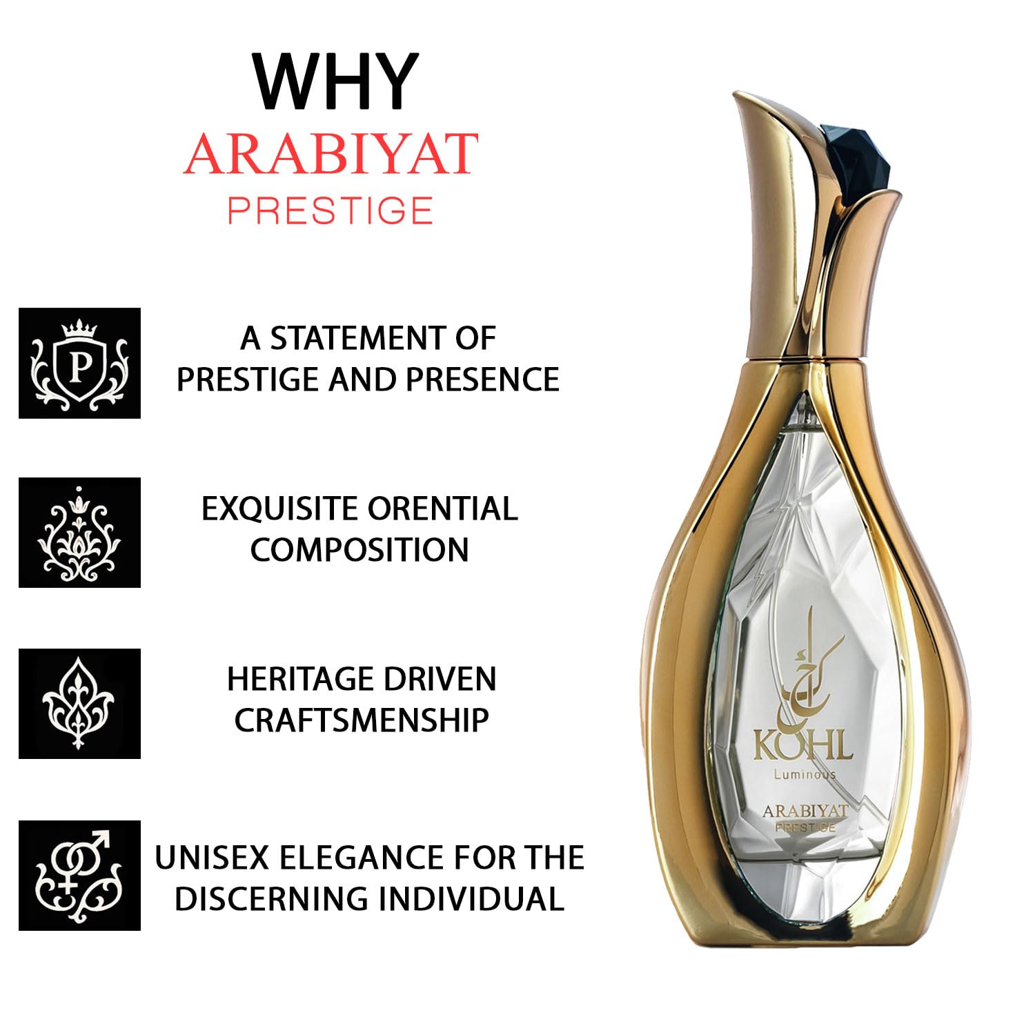 ARABIYAT Prestige Kohl Luminous Eau De Parfum 3.4 fl oz