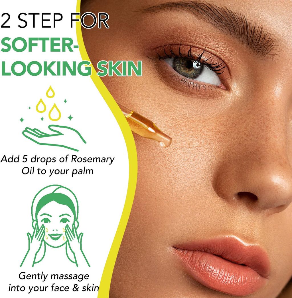 2 Pack Organic Rosemary Oil for Hair Growth | 100% Pure Rosemary Essential Oil for Eyebrow & Eyelash Nourishment | Arbcrn