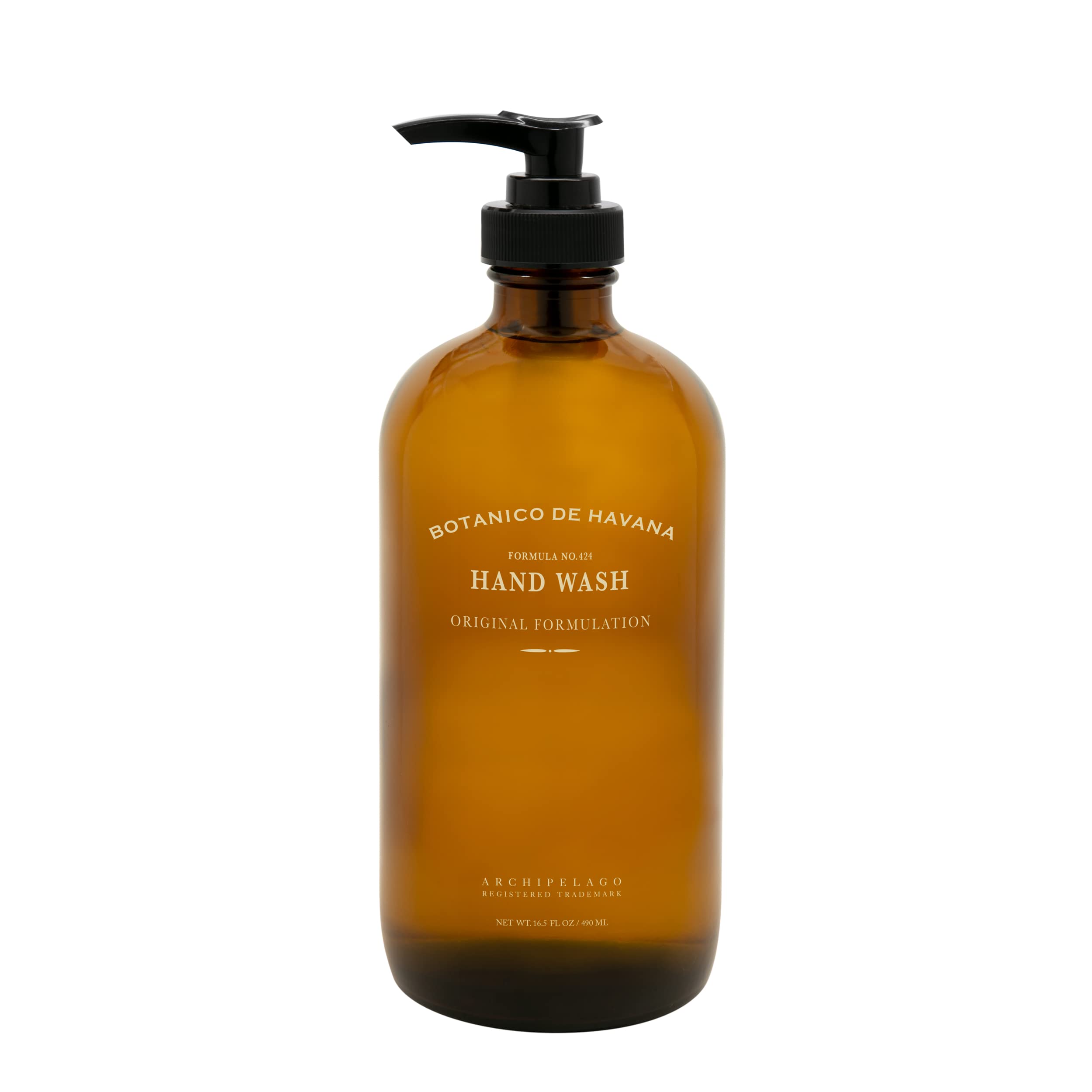 Archipelago Botanicals Botanico de Havana Liquid Hand Soap | Moisturizing Daily Hand Wash with Pump | 16.5 Fl Oz