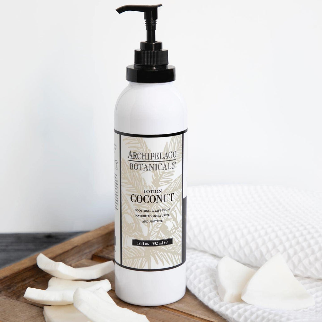 Archipelago Botanicals Coconut Moisturizer – Nourishing Coconut Body Lotion, Paraben Free, Phthalate Free, 18 oz