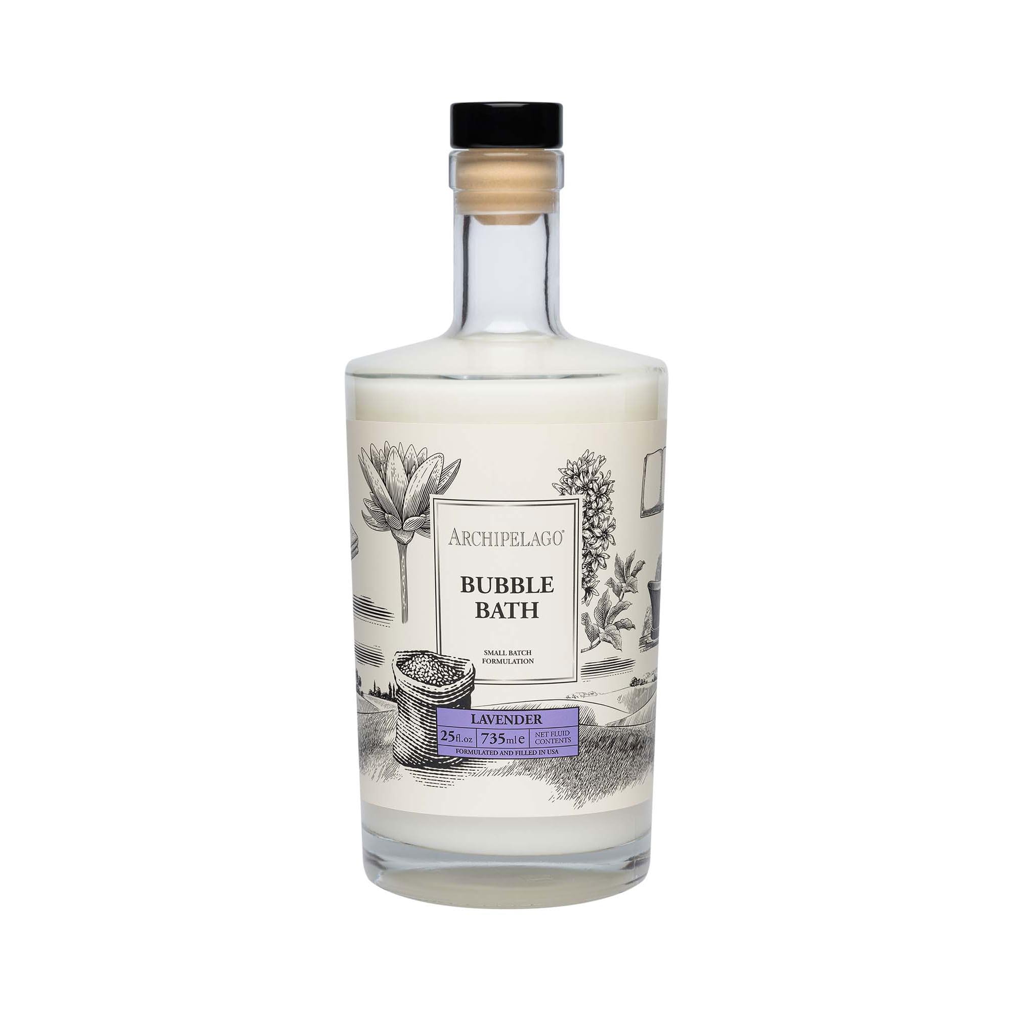 Archipelago Botanicals Luxury Lavender Bubble Bath – Hydrating, Soothing 25 oz