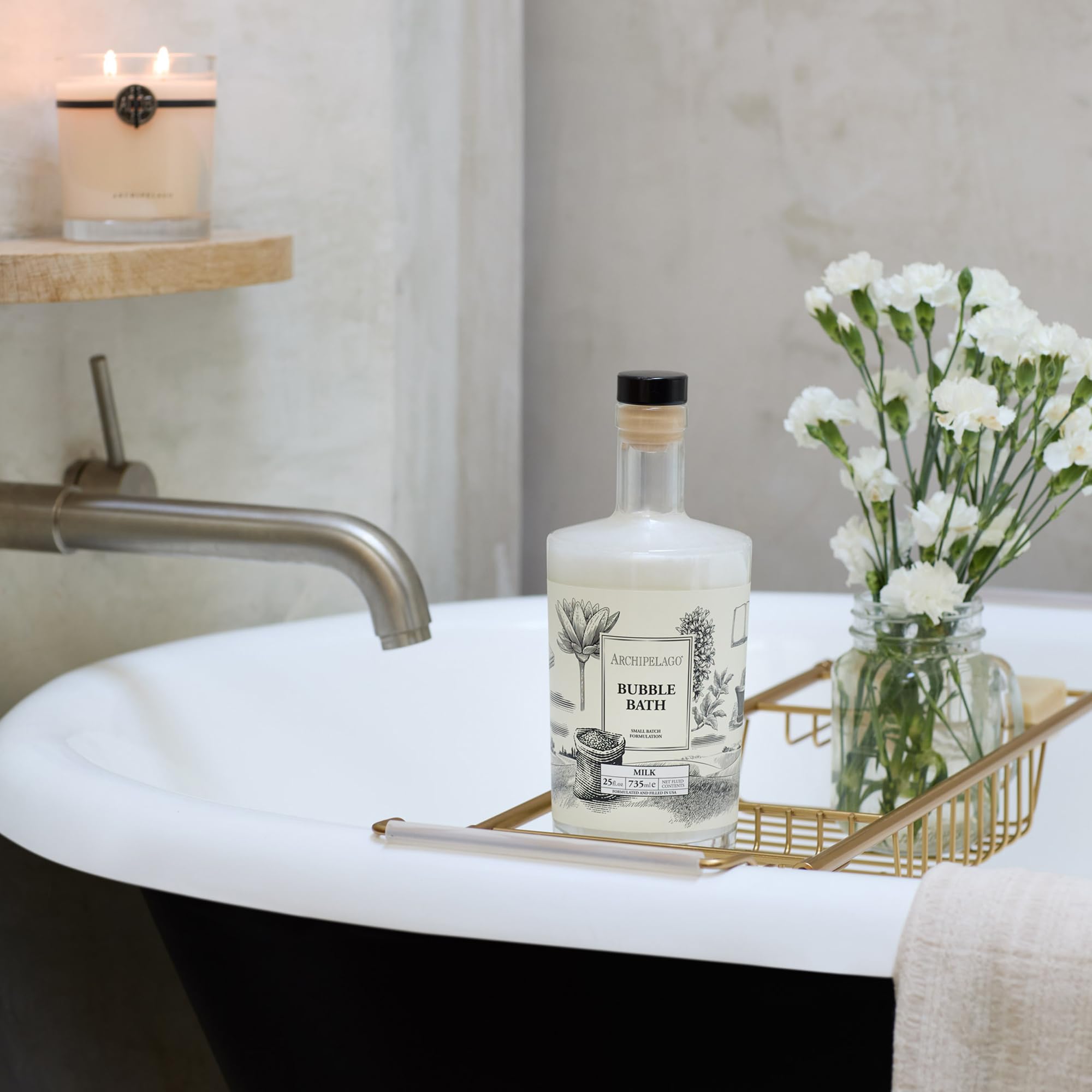 Archipelago Botanicals Luxury Milk Bubble Bath – Hydrating, Gentle & Paraben-Free