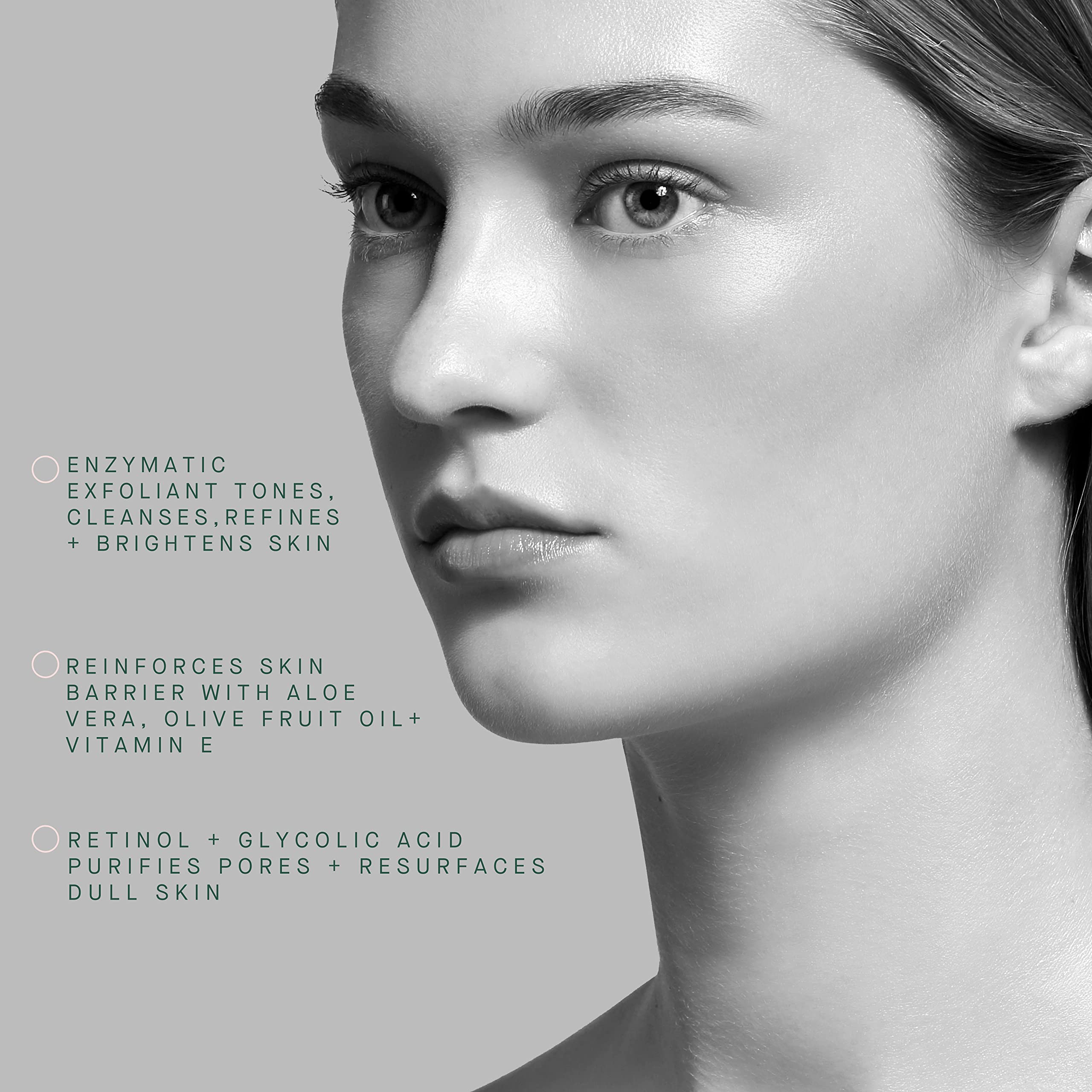 ARCONA Golden Grain Gommage - Retinol, Glycolic Acid, Aloe Vera, Olive Fruit Oil + Vitamin E | Cleanses, Exfoliates, Tones & Brightens | 3.4 oz Made in USA