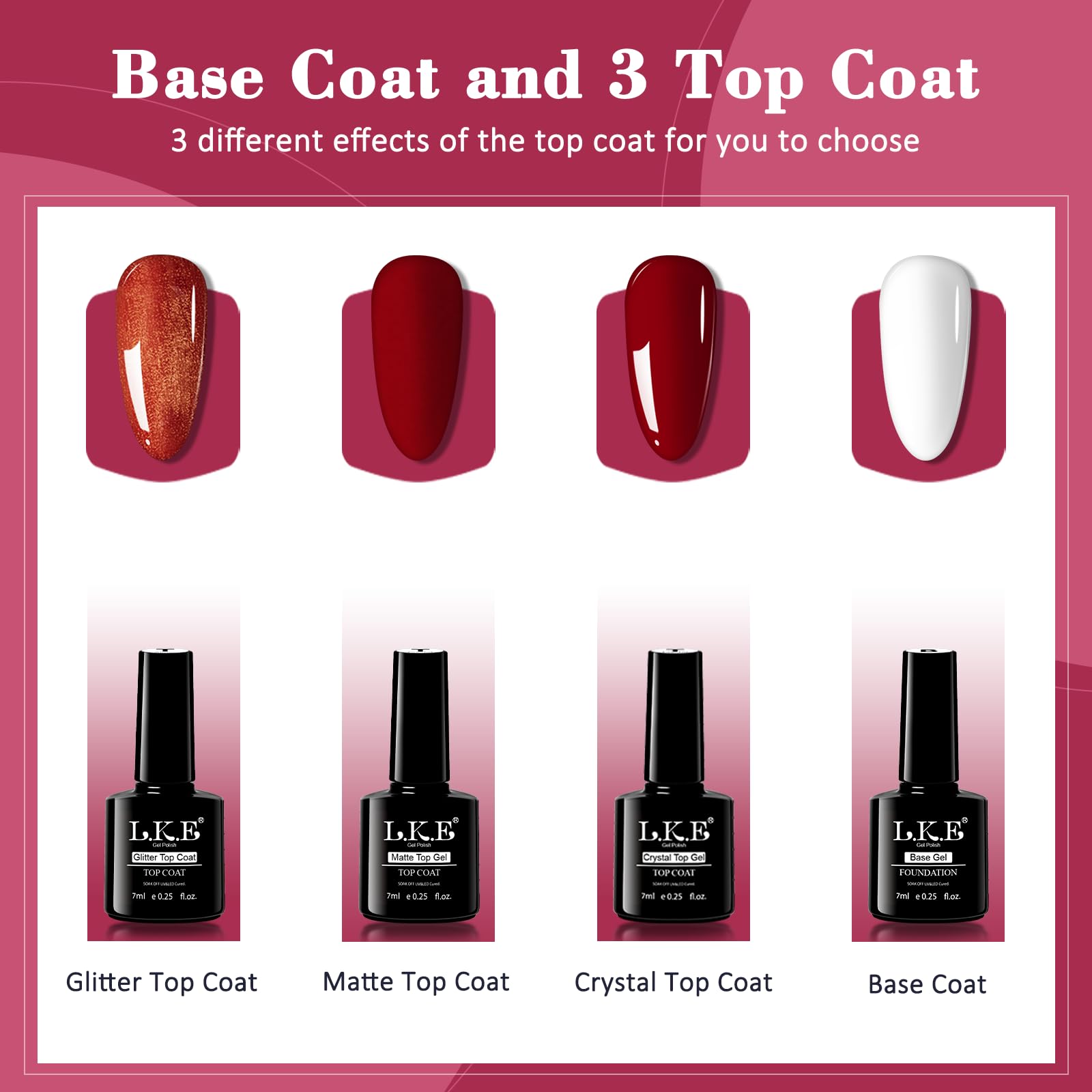 ARCWEISSO Gel Nail Polish Kit with UV Light — 36 Colors, Base & Top Coats