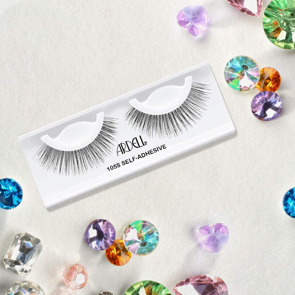 Ardell Self-Adhesive 105S Faux Mink Lashes – Natural Look, 4 Pack, Reusable