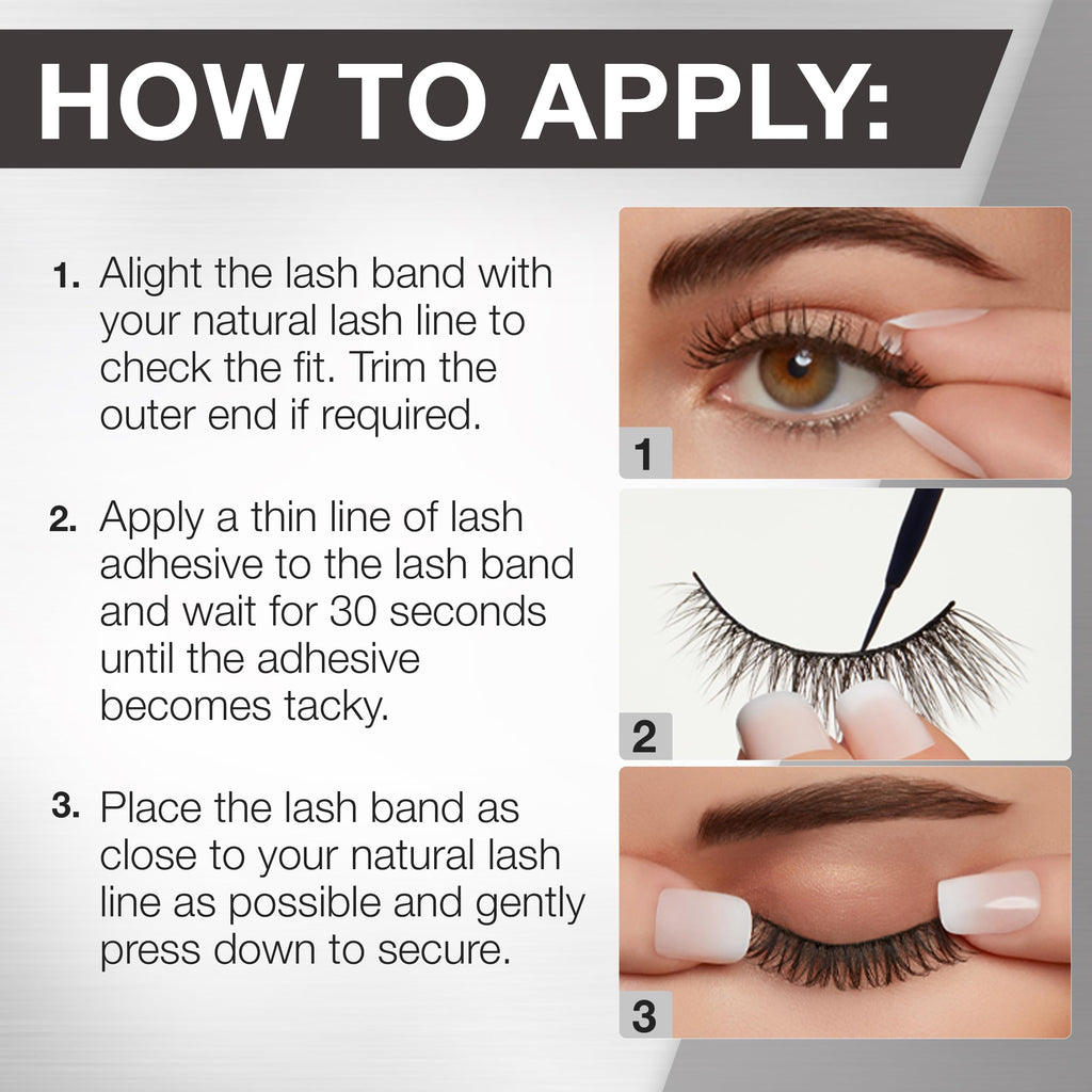 Ardell 3D Faux Mink 852 Lashes - Fluffy Volume Wispy Lashes for a Natural Glam Look | 4 Pairs
