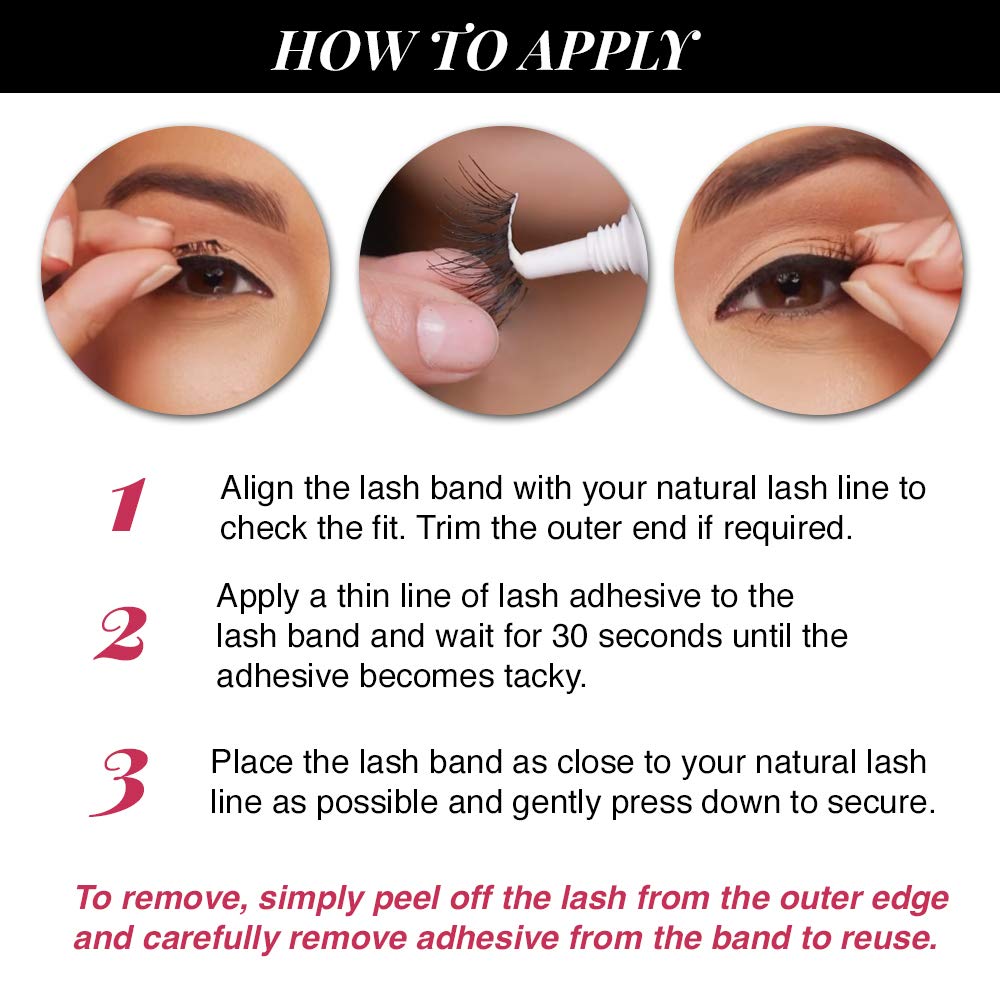 Ardell Accent Half Lashes 301 – Natural Cat Eye Wispy Lashes (4 Pack)