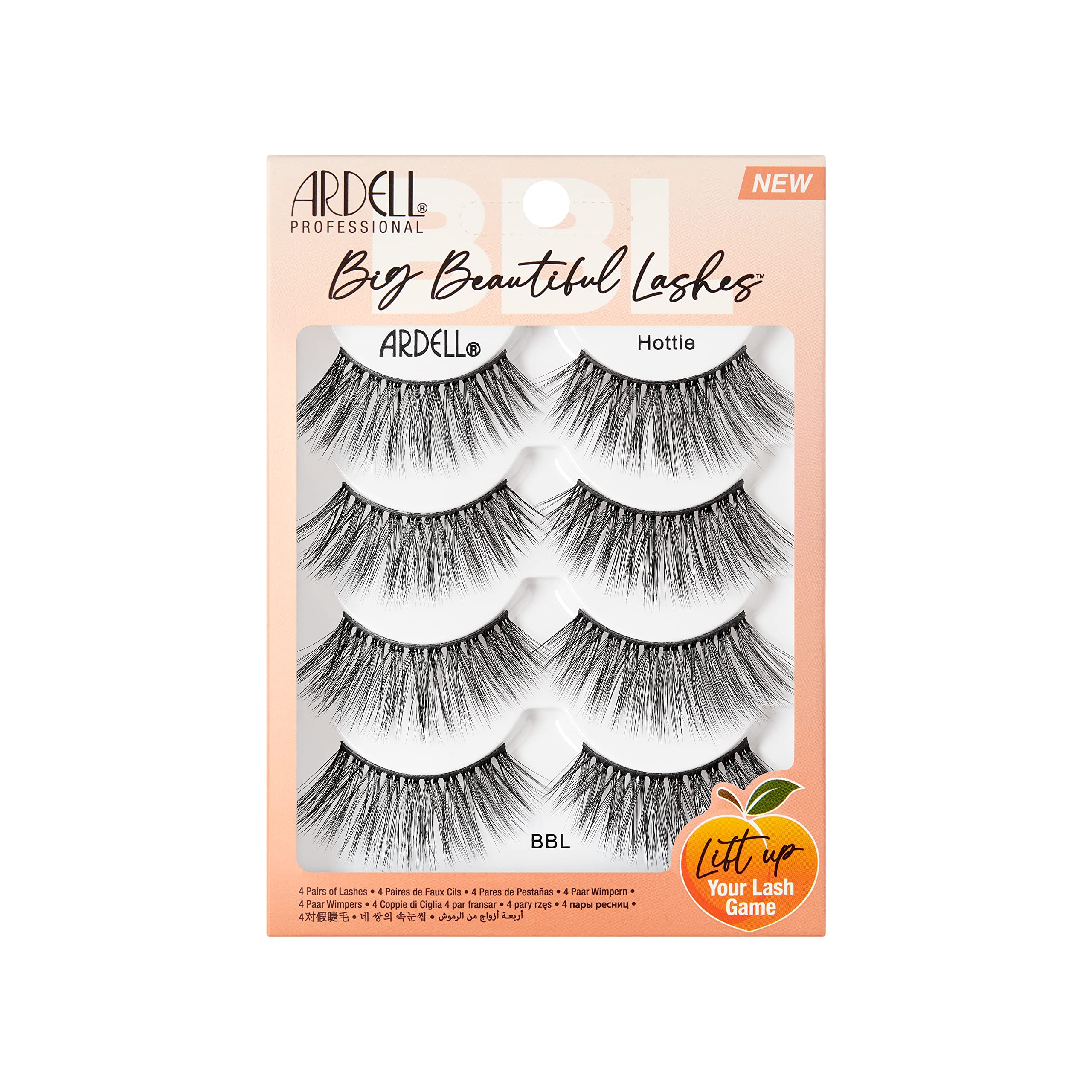 Ardell Big Beautiful Lashes BBL Hottie – Voluminous False Eyelashes (4 Pairs)