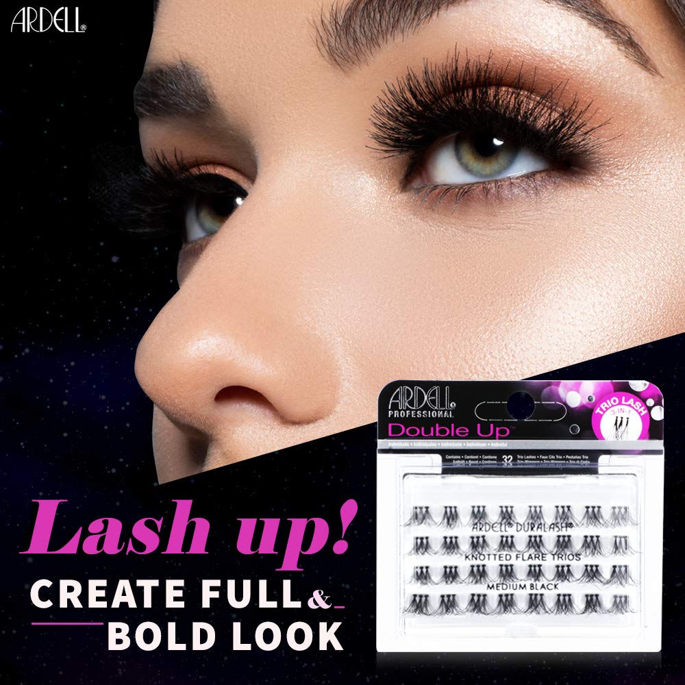 Ardell Double Up Individual Lashes – Customizable DIY Lash Clusters, 4 Pack