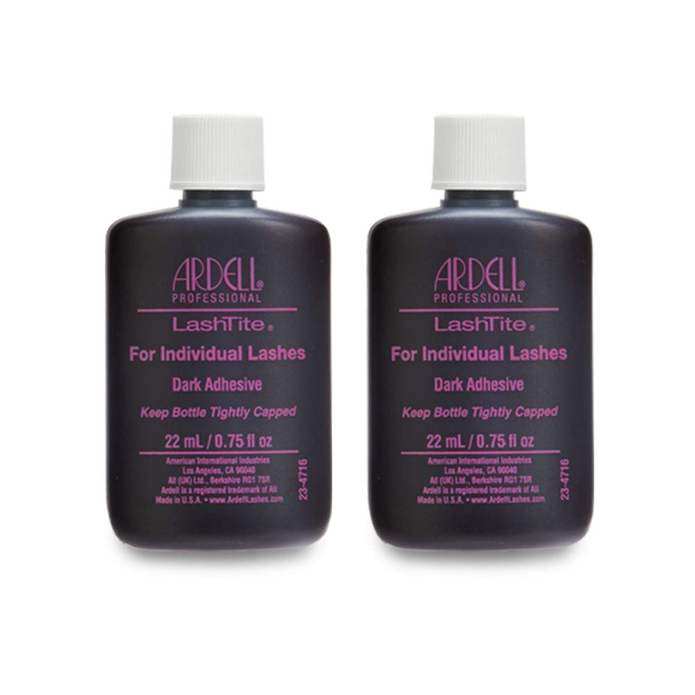 Ardell LashTite Lash Adhesive, Dark, Waterproof – 0.75 oz, 2 Pack