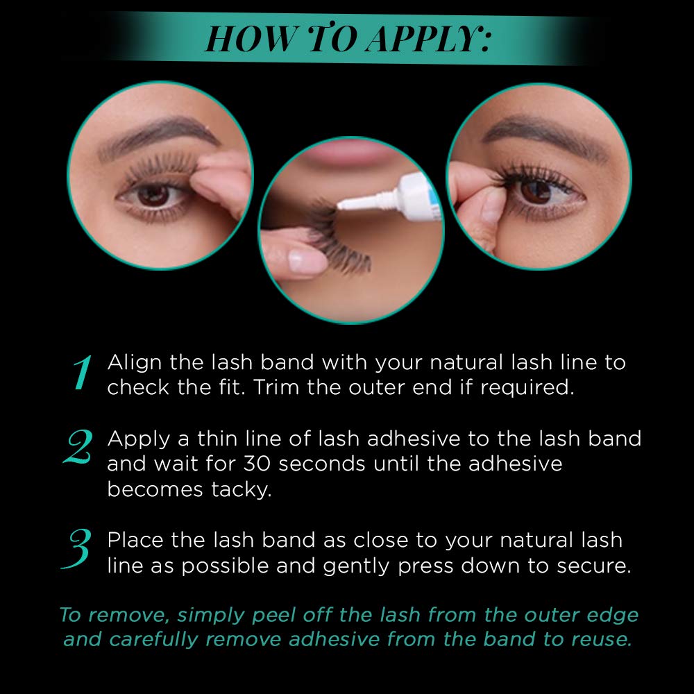 Ardell Natural Lashes 120 Black – 4 Pack, Lightweight Reusable Strip Lashes