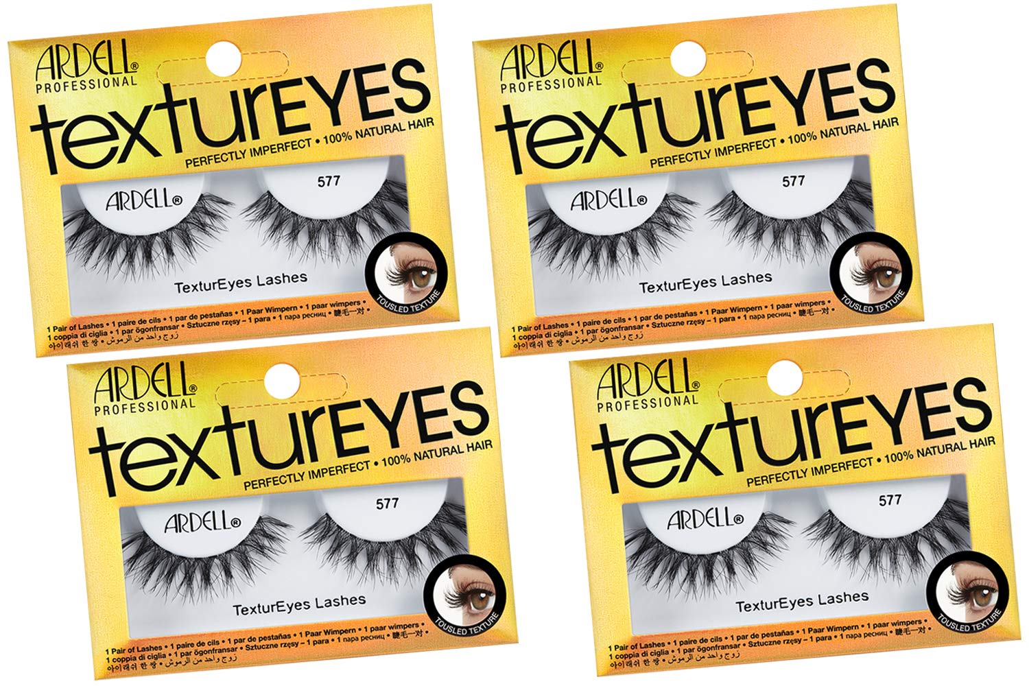 Ardell TexturEyes False Strip Lashes #577 – 4 Pack